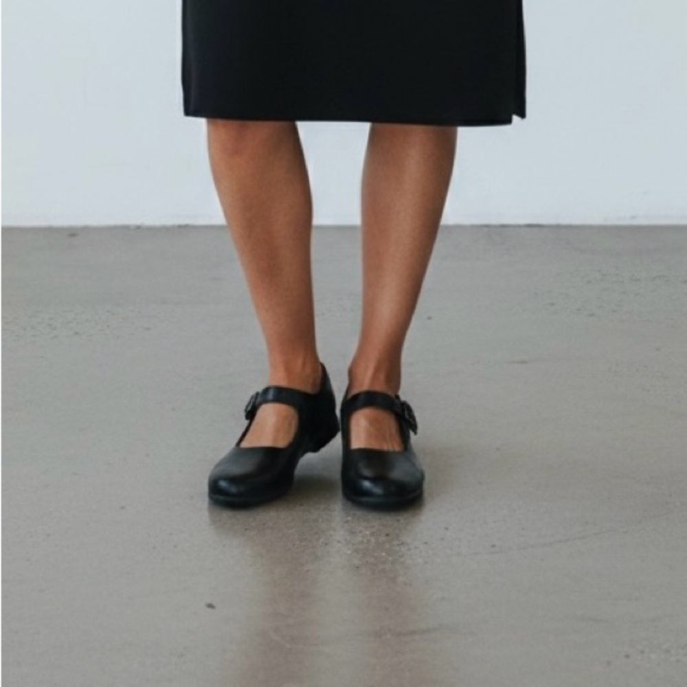 Clarks Black Mary Jane Low Heel with Buckle